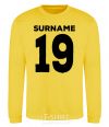 Sweatshirt Surname 19 black yellow фото