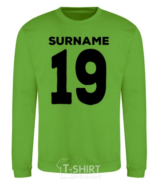 Sweatshirt Surname 19 black orchid-green фото