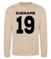 Sweatshirt Surname 19 black sand фото