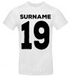 Мужская футболка Surname 19 black Белый фото