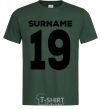 Мужская футболка Surname 19 black Темно-зеленый фото