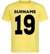 Мужская футболка Surname 19 black Лимонный фото