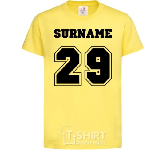 Детская футболка Surname 29 Лимонный фото