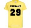 Kids T-shirt Surname 29 cornsilk фото