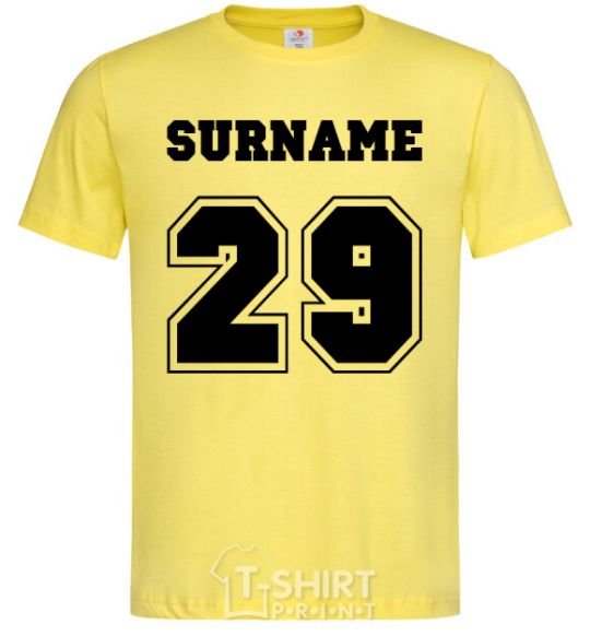 Мужская футболка Surname 29 Лимонный фото
