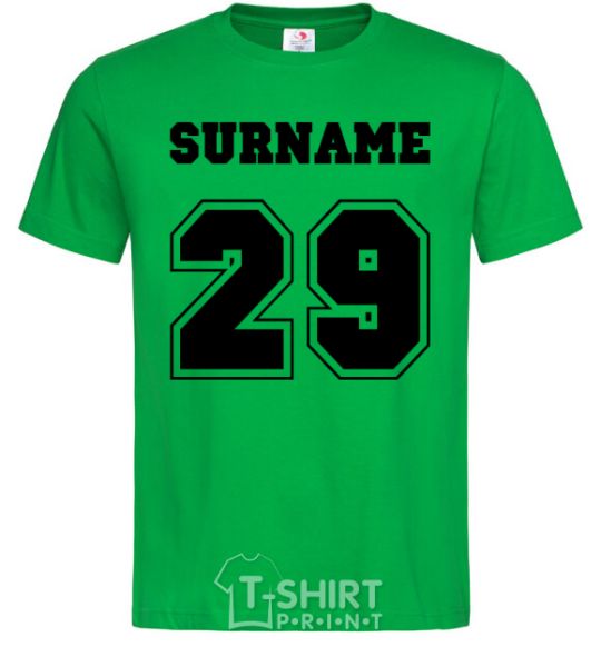 Мужская футболка Surname 29 Зеленый фото