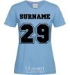 Женская футболка Surname 29 Голубой фото