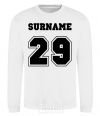 Sweatshirt Surname 29 White фото