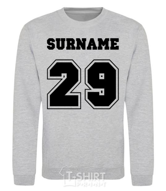 Sweatshirt Surname 29 sport-grey фото