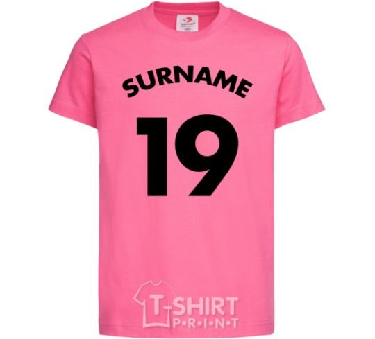 Kids T-shirt Surname 19 heliconia фото