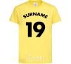 Kids T-shirt Surname 19 cornsilk фото