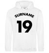 Men`s hoodie Surname 19 White фото