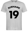 Мужская футболка Surname 19 Серый фото