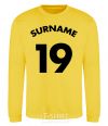 Sweatshirt Surname 19 yellow фото