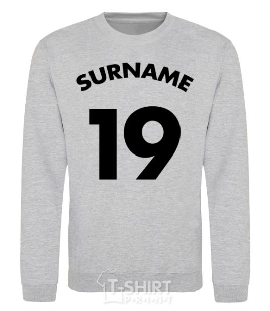 Sweatshirt Surname 19 sport-grey фото