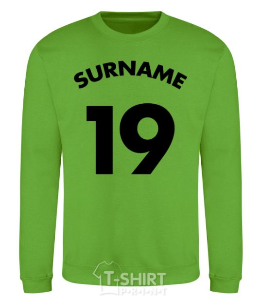 Sweatshirt Surname 19 orchid-green фото