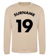 Sweatshirt Surname 19 sand фото