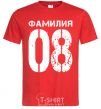 Men's T-Shirt Surname 08 aged red фото