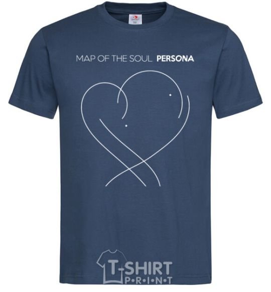 Men's T-Shirt Map of the soul navy-blue фото