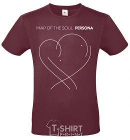 Men's T-Shirt Map of the soul burgundy фото
