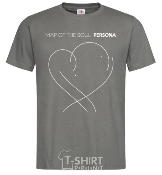 Men's T-Shirt Map of the soul dark-grey фото