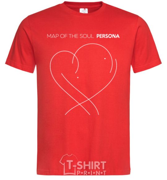 Men's T-Shirt Map of the soul red фото