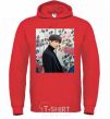 Men`s hoodie Chonguk BTS bright-red фото