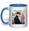 Mug with a colored handle Chonguk BTS royal-blue фото