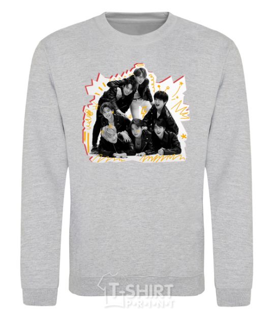 Sweatshirt BTS k-pop sport-grey фото