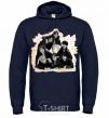 Men`s hoodie BTS k-pop navy-blue фото