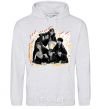 Men`s hoodie BTS k-pop sport-grey фото