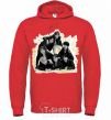 Men`s hoodie BTS k-pop bright-red фото