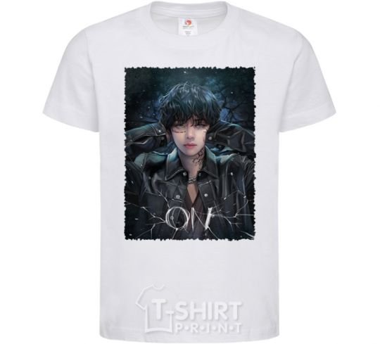 Kids T-shirt V art ON White фото