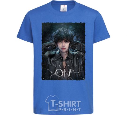 Kids T-shirt V art ON royal-blue фото