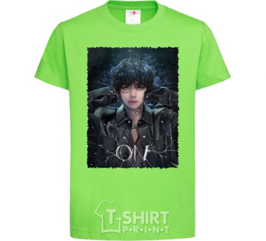 Kids T-shirt V art ON orchid-green фото