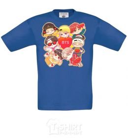 Kids T-shirt BTS fun art royal-blue фото