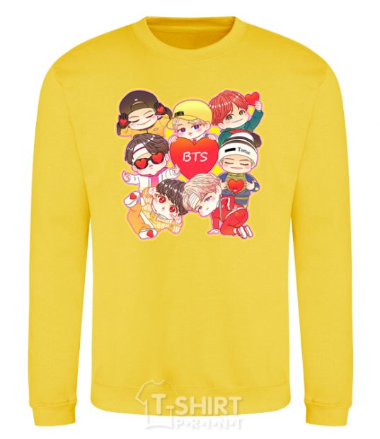 Sweatshirt BTS fun art yellow фото