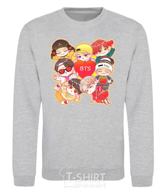 Sweatshirt BTS fun art sport-grey фото