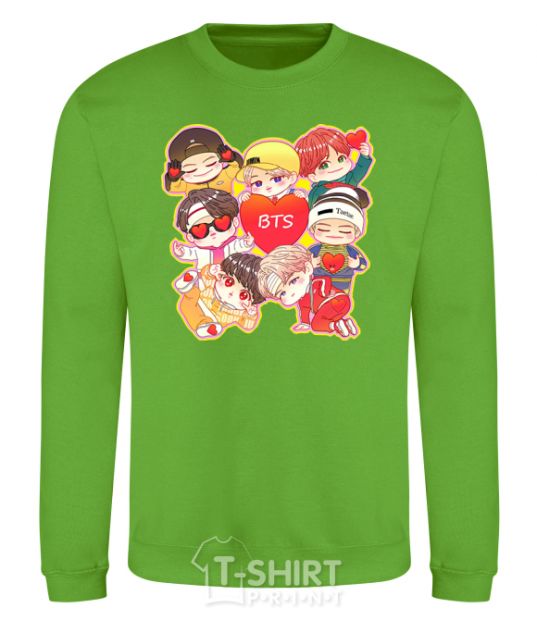 Sweatshirt BTS fun art orchid-green фото