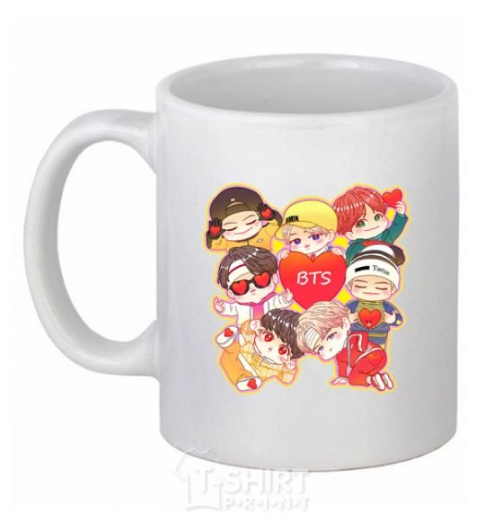 Ceramic mug BTS fun art White фото