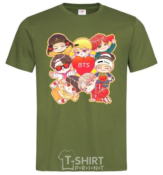 Men's T-Shirt BTS fun art millennial-khaki фото