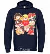 Men`s hoodie BTS fun art navy-blue фото