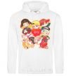 Men`s hoodie BTS fun art White фото