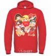 Men`s hoodie BTS fun art bright-red фото