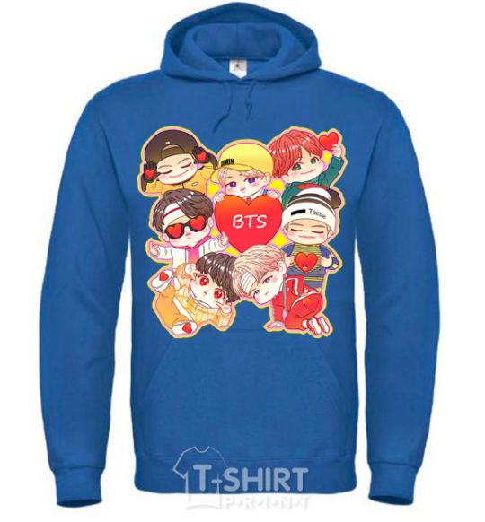 Men`s hoodie BTS fun art royal фото