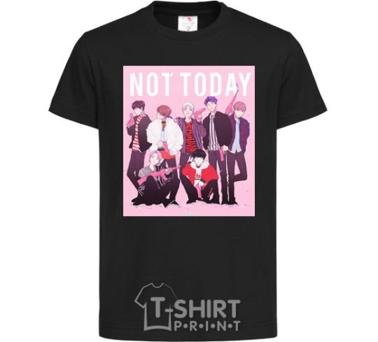 Kids T-shirt Not today bts art black фото