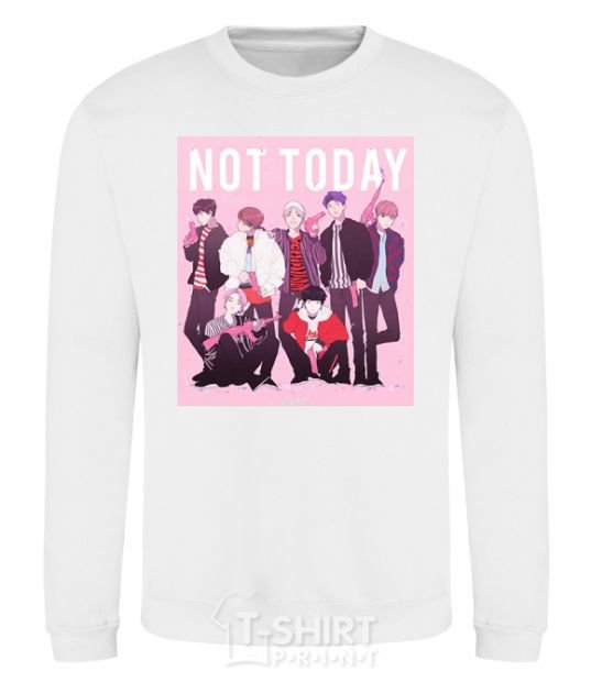 Свитшот Not today bts art Белый фото