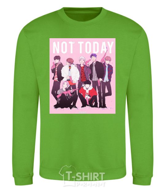 Sweatshirt Not today bts art orchid-green фото