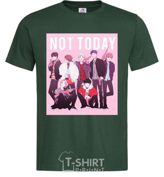 Men's T-Shirt Not today bts art bottle-green фото