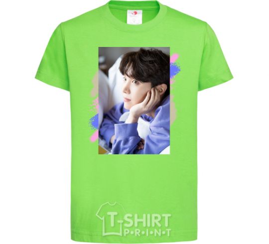 Kids T-shirt Photoshoot bts J-Hope orchid-green фото